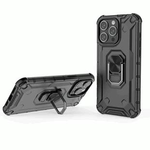 For iPhone 13 Pro Ice Armor Series Ring Holder Phone Case(Black)