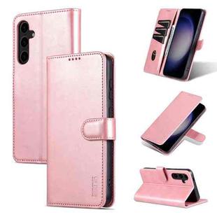 For Samsung Galaxy S24+ 5G AZNS Skin Feel Calf Texture Flip Leather Phone Case(Rose Gold)