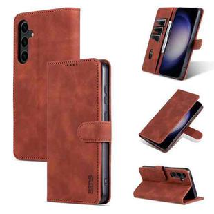 For Samsung Galaxy S24+ 5G AZNS Skin Feel Calf Texture Flip Leather Phone Case(Brown)