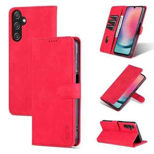 For Samsung Galaxy A05s AZNS Skin Feel Calf Texture Flip Leather Phone Case(Red)