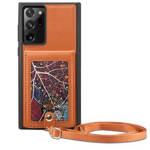 For Samsung Galaxy Note20 ESEBLE Star Series Lanyard Holder Card Slot Phone Case(Brown)