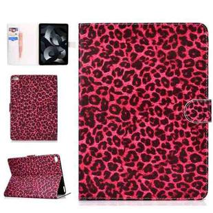 For iPad Air / iPad Air 2  2016 / iPad Pro9.7 / iPad9.7 / 2017 / 2018 Colored Drawing Pattern Horizontal Flip PU Leather Case with Holder & Card Slot & Sleep / Wake-up Function(Red Pink Leopard)