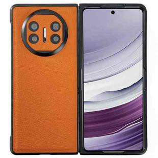 For Huawei Mate X5 Litchi Texture PU + PC Shockproof Phone Case(Brown)