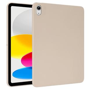 For iPad 10th Gen 10.9 2022 Oil Spray Skin-friendly TPU Tablet Case(Milk White)