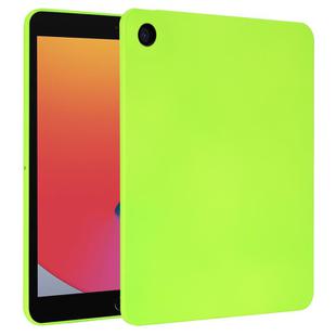 For iPad 10.2 2021 / 2020 / 2019 Oil Spray Skin-friendly TPU Tablet Case(Fluorescent Green)