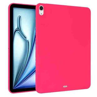 For iPad Air 11 2024 / 2025 Oil Spray Skin-friendly TPU Tablet Case(Rose Red)