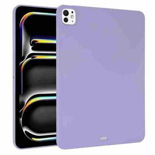 For iPad Pro 13 2024 Oil Spray Skin-friendly TPU Tablet Case(Purple)