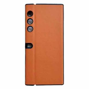For Honor V Purse Morandi Solid Color Leather Texture Phone Case(Orange)
