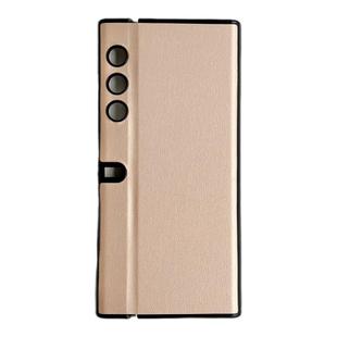 For Honor V Purse Morandi Solid Color Leather Texture Phone Case(Gold)