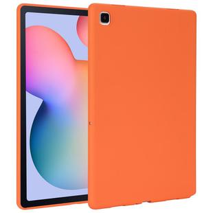 For Samsung Galaxy Tab S6 Lite P610 Oil Spray Skin-friendly TPU Tablet Case(Orange)