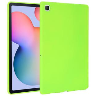 For Samsung Galaxy Tab S6 Lite P610 Oil Spray Skin-friendly TPU Tablet Case(Fluorescent Green)