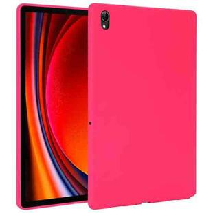 For Samsung Galaxy Tab S9 Oil Spray Skin-friendly TPU Tablet Case(Rose Red)