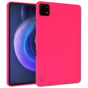 For Xiaomi Pad 6 / 6 Pro Oil Spray Skin-friendly TPU Tablet Case(Rose Red)