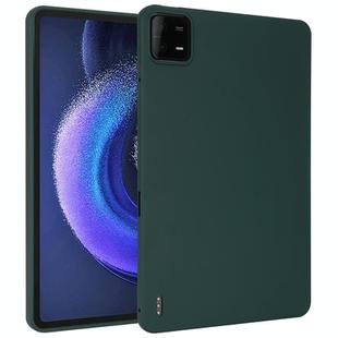 For Xiaomi Pad 6 / 6 Pro Oil Spray Skin-friendly TPU Tablet Case(Deep Green)