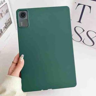 For Xiaomi Redmi Pad SE Oil Spray Skin-friendly TPU Tablet Case(Deep Green)