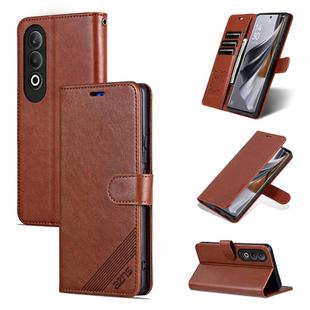 For OnePlus Nord CE4 AZNS Sheepskin Texture Flip Leather Phone Case(Brown)