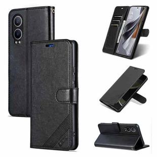 For OnePlus Nord CE4 Lite 5G AZNS Sheepskin Texture Flip Leather Phone Case(Black)