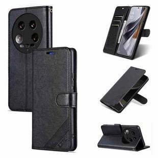 For Xiaomi 14 Ultra AZNS Sheepskin Texture Flip Leather Phone Case(Black)