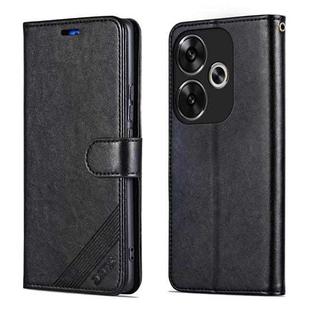 For Xiaomi Redmi Turbo 3 AZNS Sheepskin Texture Flip Leather Phone Case(Black)