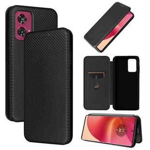 For Motorola Edge 50 Fusion Carbon Fiber Texture Flip Leather Phone Case(Black)