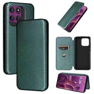 For Motorola Edge 60 Pro Carbon Fiber Texture Flip Leather Phone Case(Green)