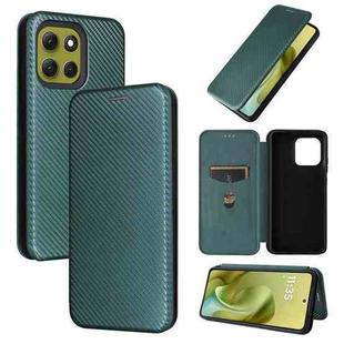 For Motorola Moto G86 5G Carbon Fiber Texture Flip Leather Phone Case(Green)