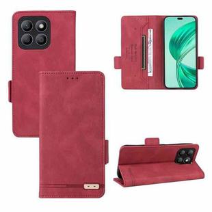 For Honor X8b Magnetic Clasp Flip Leather Phone Case(Red)