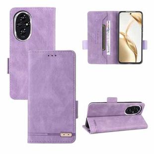 For Honor 200 Magnetic Clasp Flip Leather Phone Case(Purple)