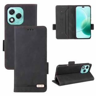 For Honor 400 Lite Global Magnetic Clasp Flip Leather Phone Case(Black)