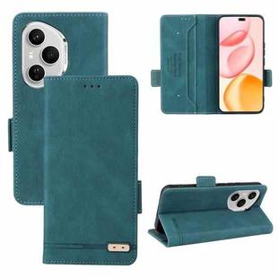 For Honor 400 Pro Global 160.8mm Magnetic Clasp Flip Leather Phone Case(Green)