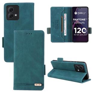 For Motorola Moto G84 5G Magnetic Clasp Leather Phone Case(Green)