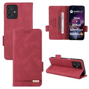 For Motorola Moto G54 5G Magnetic Clasp Leather Phone Case(Red)