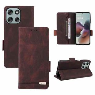 For Motorola Moto G56 / G66j / G66y 5G Magnetic Clasp Leather Phone Case(Brown)