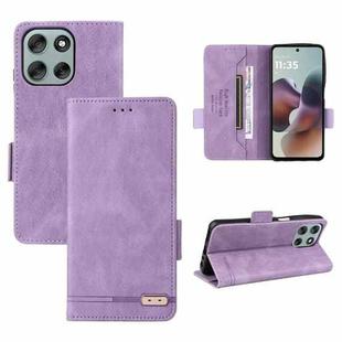 For Motorola Moto G56 / G66j / G66y 5G Magnetic Clasp Leather Phone Case(Purple)