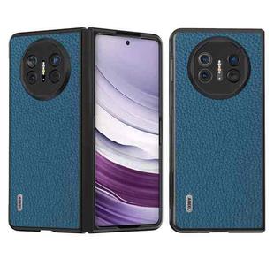 For Huawei Mate X5 ABEEL Genuine Leather Litchi Texture Phone Case(Blue)