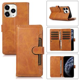 For iPhone 11 Pro Wristband Card Slot Leather Phone Case(Brown)