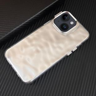 For iPhone 14 3D IMD Water Ripple TPU + Acrylic Electroplated Phone Case(Silver)