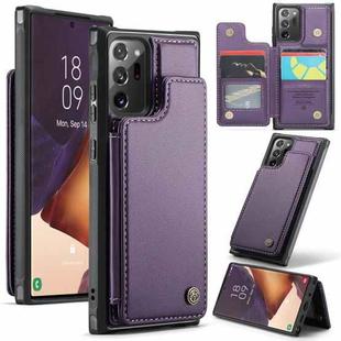 For Samsung Galaxy Note20 Ultra CaseMe C22 Card Slots Holder RFID Anti-theft Phone Case(Purple)