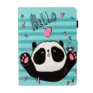 For iPad Pro 11 (2020) Colored Drawing Pattern Horizontal Flip PU Leather Tablet Case with Holder & Card Slot & Sleep / Wake-up Function(Love Panda)