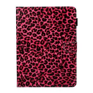 For iPad Pro 11 (2020) Colored Drawing Pattern Horizontal Flip PU Leather Tablet Case with Holder & Card Slot & Sleep / Wake-up Function(Red Pink Leopard)