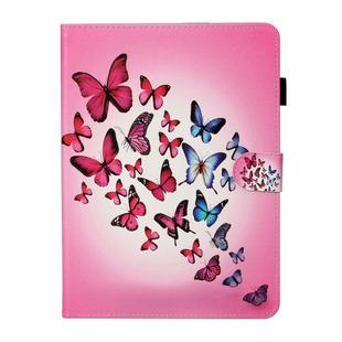 For iPad Pro 11 (2020) Colored Drawing Pattern Horizontal Flip PU Leather Tablet Case with Holder & Card Slot & Sleep / Wake-up Function(Butterfly)