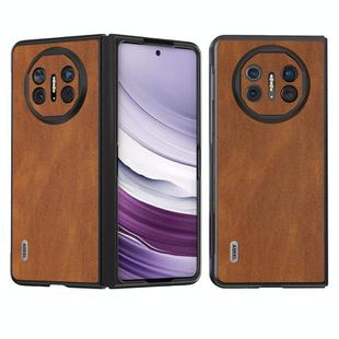 For Huawei Mate X5 ABEEL Retro Texture PU Phone Case(Brown)