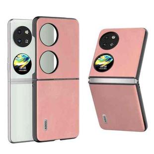 For Huawei P60 Pocket ABEEL Retro Texture PU Phone Case(Pink)