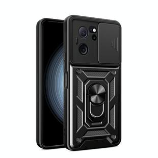 For Xiaomi Redmi K60 Ultra 5G Sliding Camera Cover Design TPU Hybrid PC Phone Case(Black)