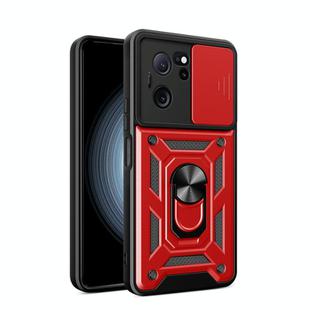 For Xiaomi Redmi K60 Ultra 5G Sliding Camera Cover Design TPU Hybrid PC Phone Case(Red)