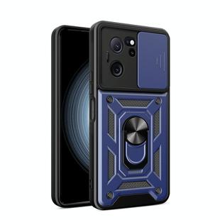 For Xiaomi Redmi K60 Ultra 5G Sliding Camera Cover Design TPU Hybrid PC Phone Case(Blue)