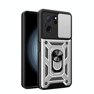 For Xiaomi Redmi K60 Ultra 5G Sliding Camera Cover Design TPU Hybrid PC Phone Case(Silver)