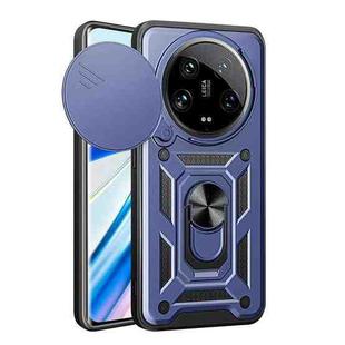 For Xiaomi 14 Ultra Sliding Camera Cover Design TPU Hybrid PC Phone Case(Blue)