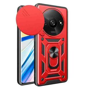 For Xiaomi Redmi A3 Sliding Camera Cover Design TPU Hybrid PC Phone Case(Red)