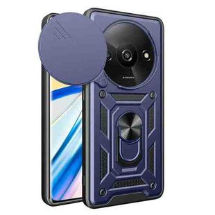 For Xiaomi Redmi A3 Sliding Camera Cover Design TPU Hybrid PC Phone Case(Blue)